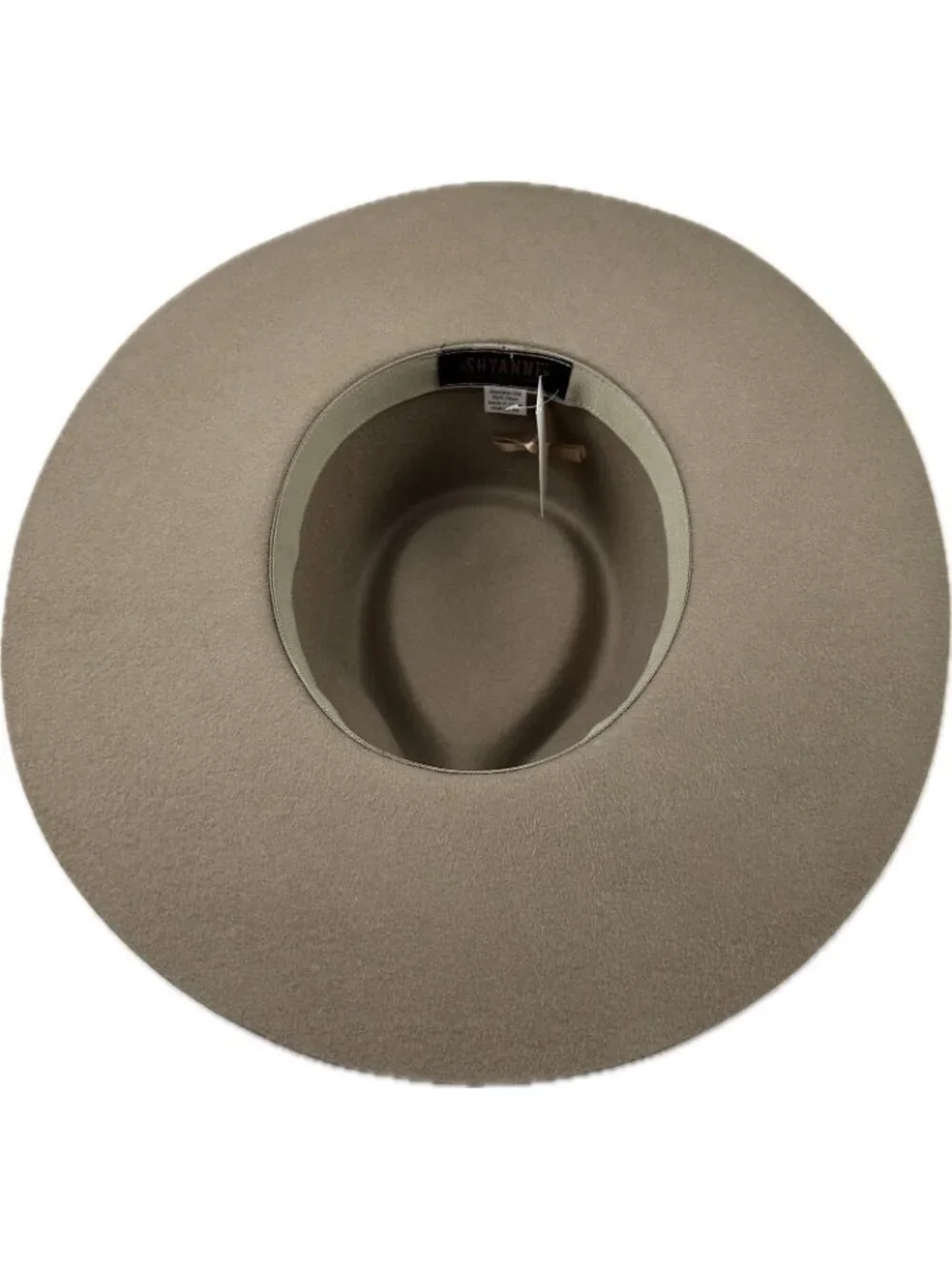 Shyanne Women's Wool Felt Fedora Wide Brim Hat Beige Khaki Western OS NWT